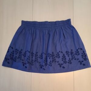 Garage Blue Floral Mini Skirt